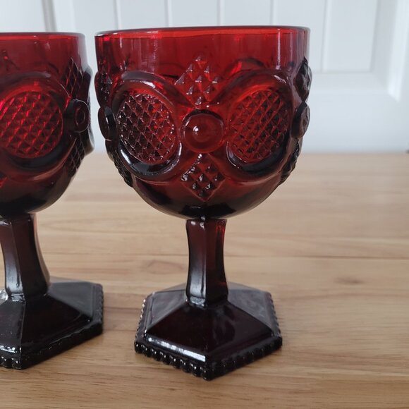 Avon Cape Cod Collection Ruby Red Glass - Picture 3 of 5